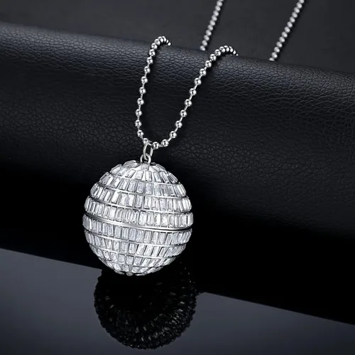 Miniatura 4 de Collares de bola de discoteca Mirrorball Jewelry 70s Party Chain 32