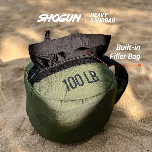 Miniatura 4 de Shogun Sacos de Arena para Entrenar – Saco de Arena de Entrenamiento Resistente para Entrenamiento con Pesas, Entrenamiento Cruzado, Strongman, Verde