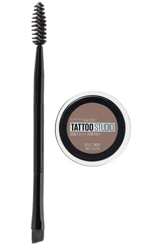 Miniatura 14 de Maybelline TattooStudio Pomada para cejas de larga duración, ajustable, maquillaje para cejas, marrón ceniza, 1 unidad 378 CENIZA MARRÓN