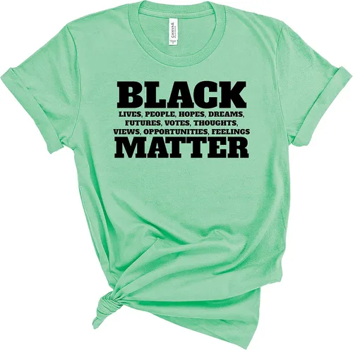 Miniatura 13 de BLM Movimiento Mujer Camisa Negro Live Matters Vidas Matters Matters Camisetas para Mujer Gráfico Camisetas de coagulación BL12