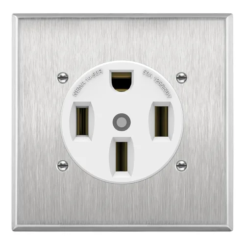 Miniatura 10 de ENERLITES Toma de corriente de 50 amperios para vehículos recreativos y eléctricos, NEMA 14-50R, 3 polos, 4 cables (solo cobre 10, 8, 6, 4 AWG)