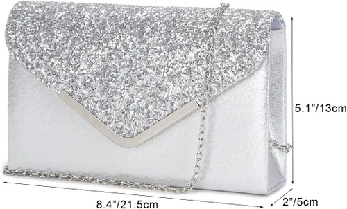 Miniatura 6 de Bolso cruzado pequeño de noche para mujer, bolso cruzado para baile de graduación, bolsas de hombro clásicas para bodas, fiestas