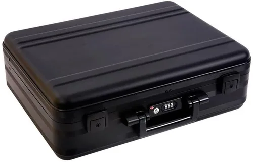 Miniatura 2 de Maletín de metal para hombre, caja de almacenamiento de aluminio con bloqueo, funda de medicina familiar, maleta de dinero, caja de exhibición