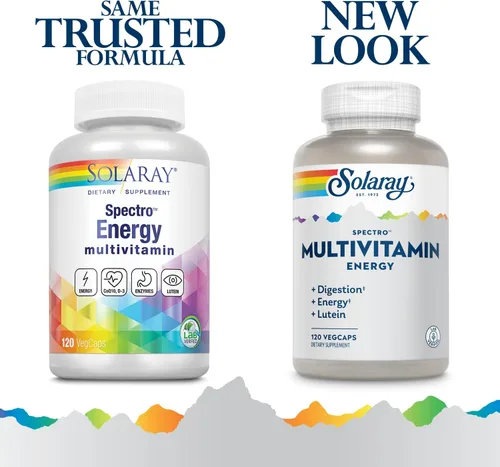 Miniatura 2 de SOLARAY Spectro Energy Multivitamínico para mujeres y hombres, energía celular, digestión, salud ocular y apoyo inmunológico, con vitamina A