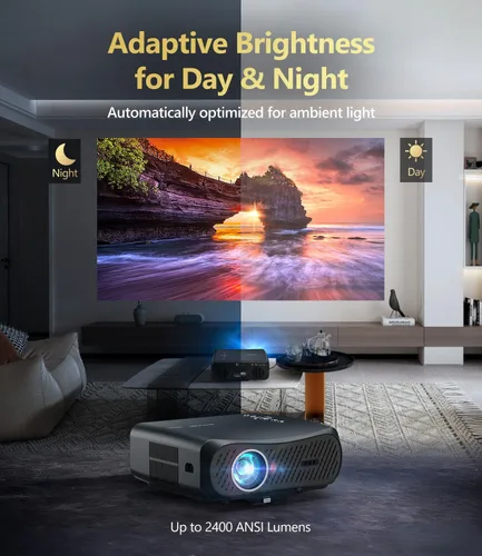 Miniatura 2 de Proyector inteligente ANSI 2400 4K【Netflix】, MEMC, DD+ 70W Dolby ,HDMI eARC, 64GB, WiFi 6, AI-PQ, enfoque automático/Keystone, Copa del Mundo TV