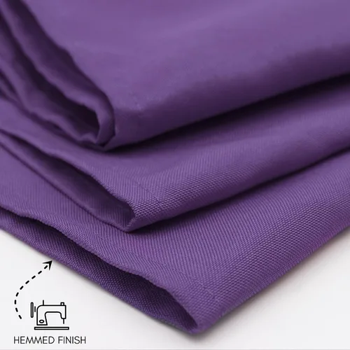 Miniatura 6 de Your Chair Covers - Mantel rectangular de poliéster de 90 x 132 pulgadas, color morado, mantel de boda sin costuras de alta calidad para mesas