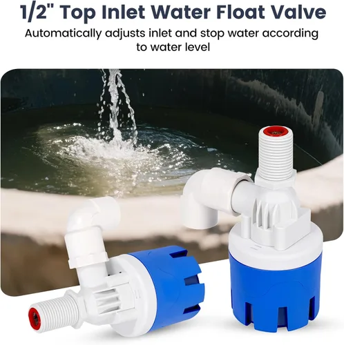 Miniatura 2 de Válvula automática de control de nivel de agua de entrada superior de 1/2 "válvula de flotador de agua automática para tanque de agua ganado agua