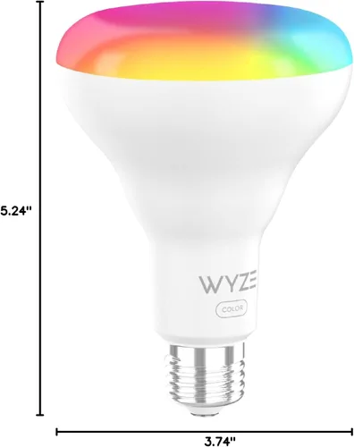 Miniatura 7 de Wyze Color de la bombilla, bombilla inteligente Wi-Fi BR30, base E26, equivalente a 75 W, 950 lúmenes, 16 millones de colores y blanco sintonizable