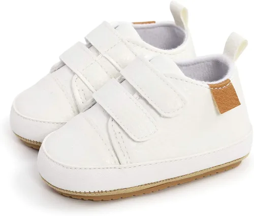 Miniatura 6 de SOFMUO Zapatos deportivos de piel sintética para bebés niños y niñas con suela de goma suave mocasines Oxford para recién nacidos antideslizantes