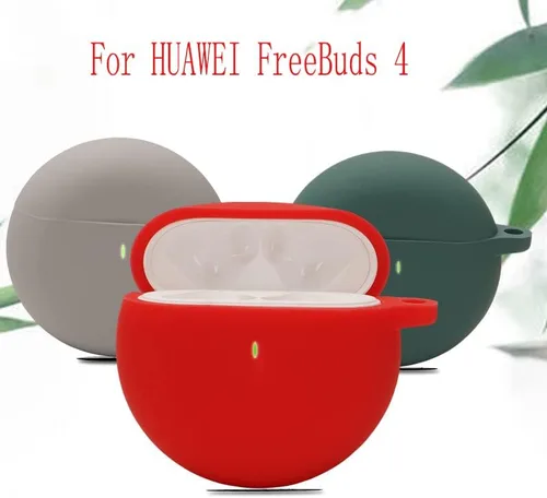 Miniatura 3 de Funda de silicona suave para Huawei FreeBuds 4, funda absorbente de golpes con llavero para hombres, adolescentes, niños, niñas y mujeres
