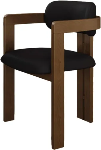 Miniatura 32 de Juego de sillas de comedor de madera, sillas de comedor modernas, silla de cocina tapizada, silla auxiliar de granja con brazos, para sala de estar