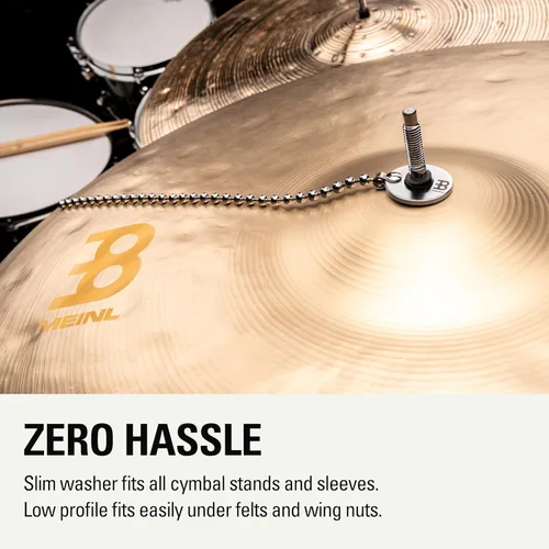 Miniatura 3 de Platillo Sizzler de Bacon Pesado para Ride, Crash, China y Efectos sin Remaches Requeridos — Cadena con Cuentas Superior para Jazz o Cualquier