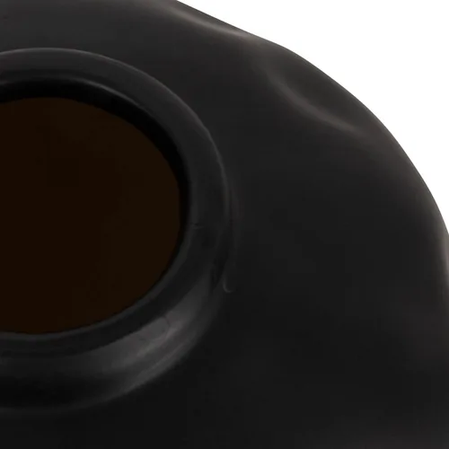 Miniatura 4 de Creative Co-Op Jarrón de terracota con forma orgánica pellizcada, negro mate