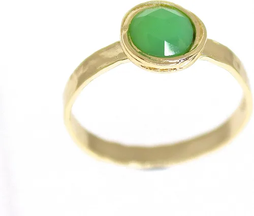 Anillo de oro de piedras preciosas, anillo de piedra chapada en oro de 14 quilates, anillo de piedra apilable, anillo de oro de piedra pequeña