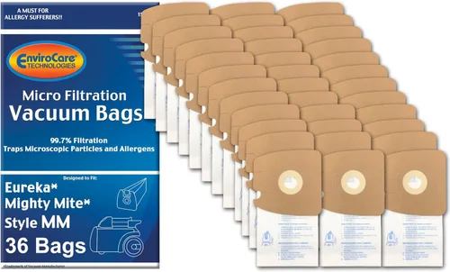 Envirocare Bolsas de repuesto para aspiradora de microfiltración hechas para adaptarse a Eureka Style MM 60297A Style-10. Sustituye a la parte #