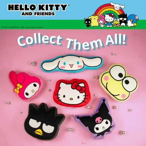 Miniatura 5 de Hello Kitty & Friends Badtz Maru Ropa de Cama Almohada Decorativa de Felpa Súper Suave, Talla Única, (Producto 100% Oficialmente Licenciado) por
