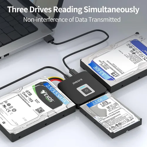 Miniatura 3 de GODO SATA/IDE to USB 3.0 Adapter,IDE Hard Drive Adapter Kit, Cable Converter for 2.5/3.5 inch and SATA HDD/SSD,5.25 CD-ROM/DVD-ROM,Include 12V/2A