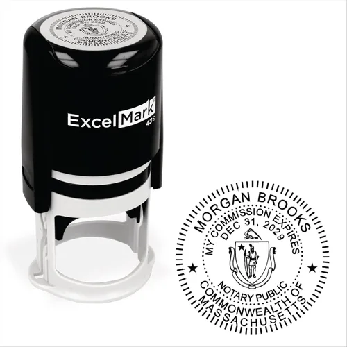 Miniatura 16 de ExcelMark Sello de notario para todos los 50 estados - Sello oficial del estado - Wisconsin - Redondo