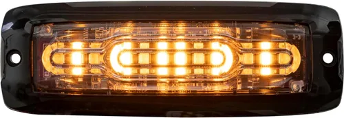 Miniatura 3 de Buyers Products 8890307 Luz estroboscópica LED ultra fina de 5 pulgadas, de doble color, rojo/transparente, 12 LED, carcasa de aluminio, luz