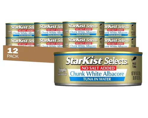 Miniatura 12 de StarKist Selects - Atún claro sólido en lata de agua, atún en agua, 4.5 onzas (paquete de 12)