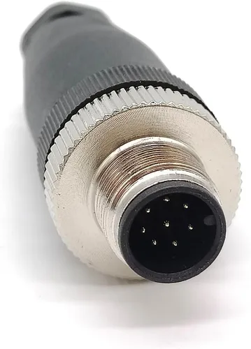Miniatura 11 de Elecbee Conector de cable M12 Circular Impermeable Enchufe de Aviación Terminación de Tornillo Instalable en Campo Desapantallamiento Recto