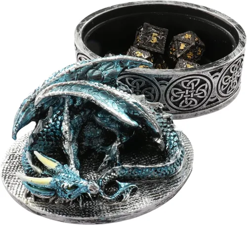 Miniatura 3 de Caja de almacenamiento única de regalo de dados DND con patrón de dragón, gran caja de regalo DND, juegos de mesa MTG de mazmorras y dragones