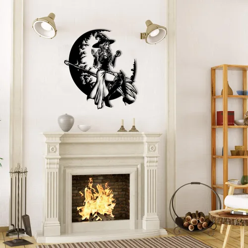 Miniatura 6 de Decoración metálica de pared con texto en inglés «Happy Halloween» (16 pulgadas)