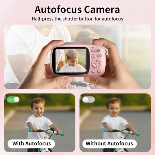 Miniatura 3 de WellTone - Cámara digital para niños, video 4K de 64 MP, cámaras fotográficas compactas de zoom de 18X, mini cámara de enfoque automático, pantalla