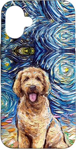 Miniatura 23 de Cute Goldendoodle Starry Night Doodle Dog Art by Aja Case for iPhone 17