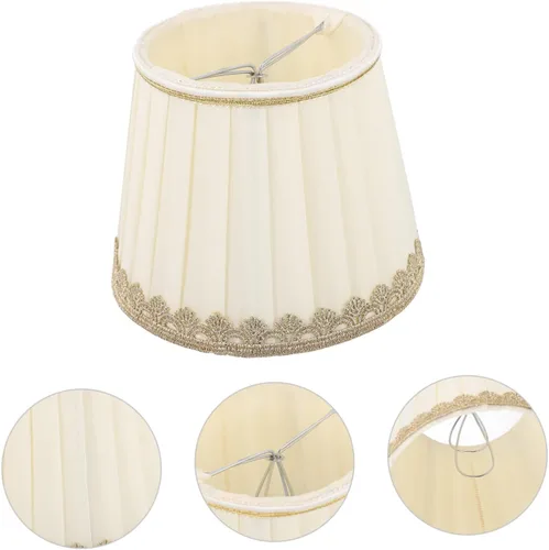 Miniatura 5 de Angoily Pantalla plisada de gasa para lámpara de repuesto, elegante accesorio para decoración de dormitorio y sala de estar, diseño suave e
