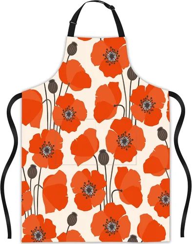 Miniatura 10 de Delantal de ramo de lavanda, regalos para mujeres, delantal con cuello ajustable, impermeable, para mujeres y hombres, regalos para el hogar