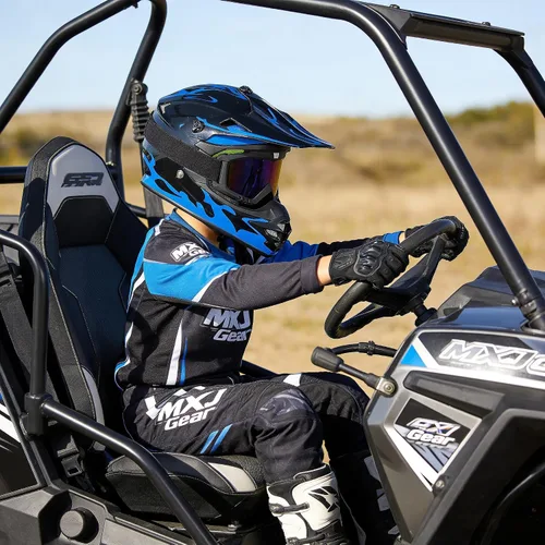 Miniatura 3 de Casco de Bicicleta de Tierra para Jóvenes Niños para Niños y Niñas, F001 Casco de Motocicleta de Cara Completa para Todoterreno ATV Conducción