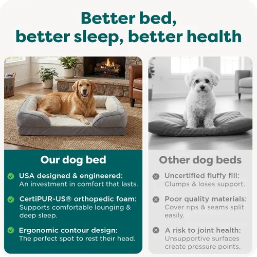 Miniatura 7 de Furhaven - Cama ortopédica para mascotas para perros y gatos, comodidad perfecta, con ondas, terciopelo de felpa con funda extraíble lavable