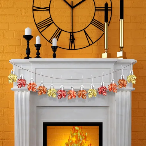 Miniatura 7 de WILLBOND 36 piezas de adornos de Acción de Gracias para árbol pequeño, decoración de árbol de Acción de Gracias, hoja de arce, adornos colgantes