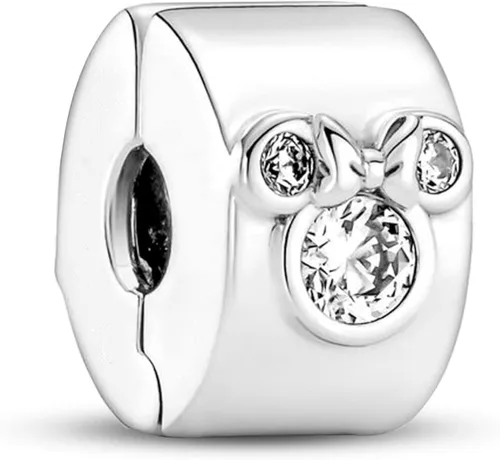 RMMY Mickey S925 - Colgante de plata de ley para pulsera y collar para regalo de cumpleaños para mujeres y niñas, Plata esterlina, Circonita cúbica