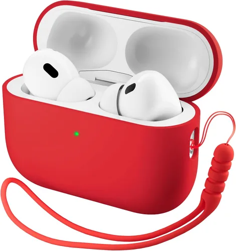 Miniatura 9 de ORNARTO Funda compatible con AirPods Pro 3 2025, silicona híbrida protectora completa para AirPods Pro de 3ª generación, cubierta frontal LED Azul