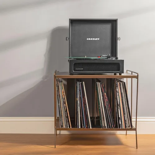 Miniatura 10 de Crosley CR8017B-BK Voyager - Tocadiscos portátil clásico de vinilo con Bluetooth de entrada/salida y altavoces integrados, Negro