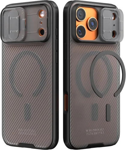 Miniatura 9 de imluckies Funda compatible con iPhone 17 Pro Max de 6.9 pulgadas con cubierta para cámara, parte trasera de policarbonato duro y parachoques suave