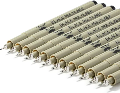 Miniatura 13 de Mr. Pen - Fineliners negros, bolígrafos de punta fina, 0.010 in, paquete de 4 bolígrafos bíblicos que no se corren, bolígrafos de punta fina