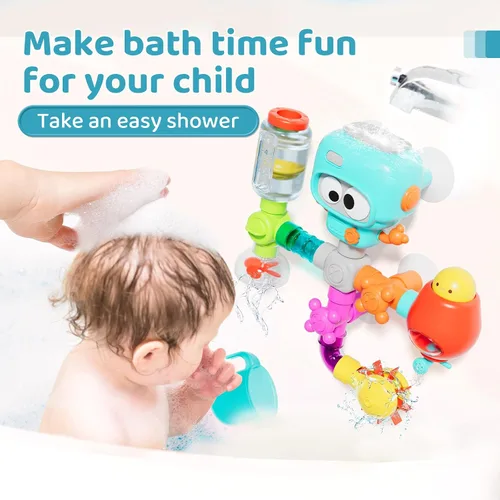 Miniatura 2 de SOCBTNSO Tubo de agua de montaje de bricolaje, juguetes de baño para niños de 4 a 8 años, kit de construcción de bricolaje para edades de 5 a 7