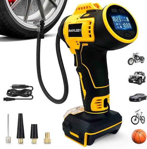 Inflador de neumáticos inalámbrico para batería Dewalt MAX de 20 V [solo herramienta], compresor de aire portátil de 160 PSI con medidor de presión,