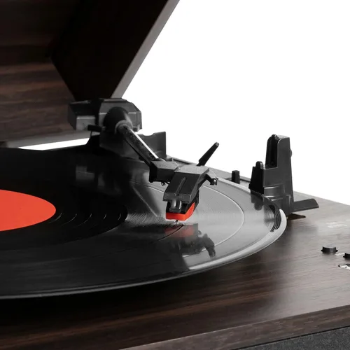 Miniatura 11 de Victrola Liberty – Reproductor de discos Bluetooth – Giradiscos 5-en-1 con transmisión de vinilos, radio FM, reproducción USB, altavoces integrados