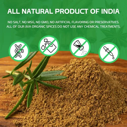 Miniatura 5 de Jiva Organics Garam Masala en polvo orgánico de 7 onzas, sin OMG, sin sal, mezcla de especias indias prémium