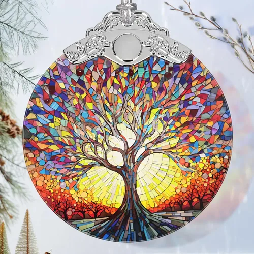 Miniatura 17 de Jocidea - Adorno de Vidrio Manchado de Elfo Mariposa - Adorno Navideño - Adornos Navideños para Árbol - Ideas de Regalos de Vacaciones - Intercambio