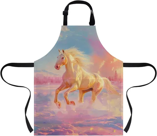 Miniatura 38 de doginthehole Delantal para niños con bolsillo para niños y niñas, delantales de chef ajustables con 2 bolsillos para cocinar, pintar