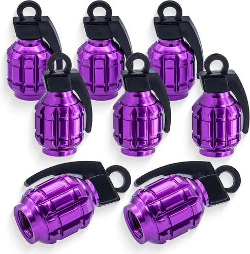 Miniatura 12 de 4 piezas tapas de vástago de válvula de neumático estilo bola 8, cubiertas universales de vástago de válvula de neumático con núcleo de cobre a
