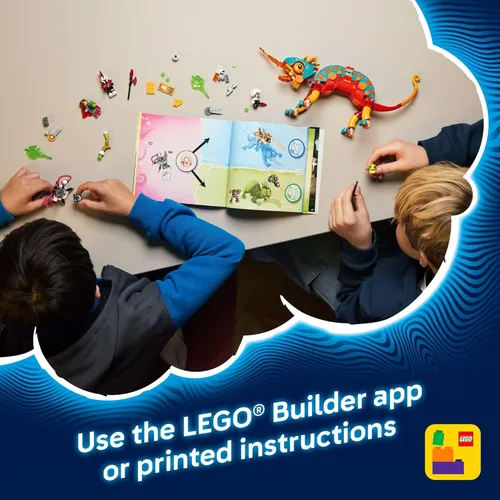 Miniatura 6 de LEGO DREAMZzz - Juguete de construcción de camaleón de fuego de Mateo, juego de simulación para niños, a partir de 7 años, juguete de narración