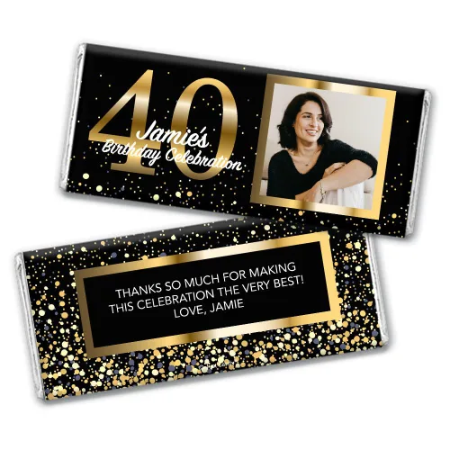 Miniatura 13 de Regalos personalizados de fiesta de dulces de 30 cumpleaños de 12 quilates con fotos de barras de chocolate y envoltorios, regalos para invitados