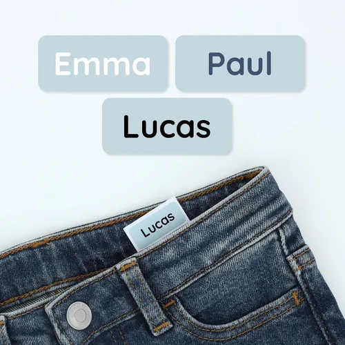 Miniatura 20 de TeddyLabels - Etiquetas de ropa para hogar de ancianos (120) – Etiquetas adhesivas con nombre para ropa y artículos personales. Etiquetas Azul