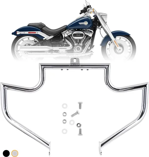 Miniatura 12 de Kinglemc, protector para motor, barra de choque Highway Freeway para Harley Davidson Softail FL Deluxe Fat Boy Slim Heritage Springer Classic Cross